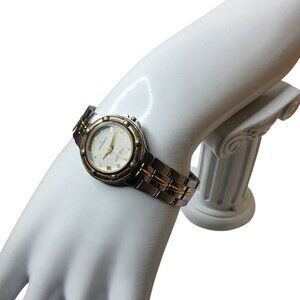 Vintage Womens Peugeot Quartz Water Resistant Gold,Silver Tone Watch